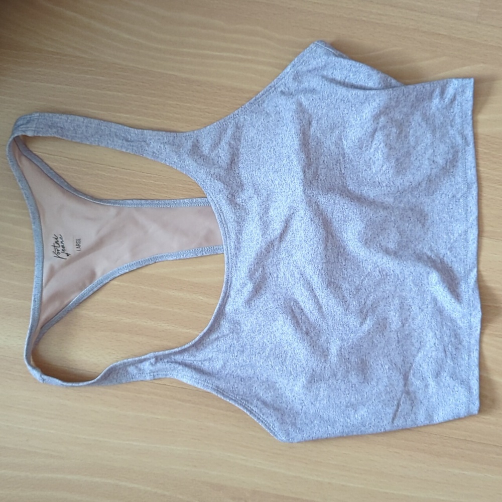 Kortni Jeane Gray Bikini Top with Athletic Stretch